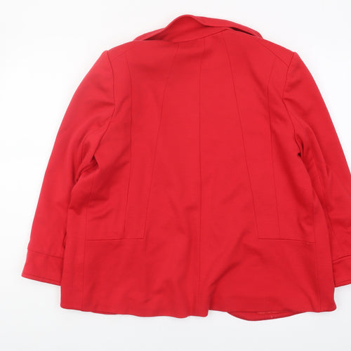 Wallis Women's Red Blazer Size 16 Classic Style