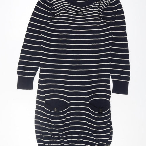 Warehouse Women's Black Striped Pullover Jumper Size 10