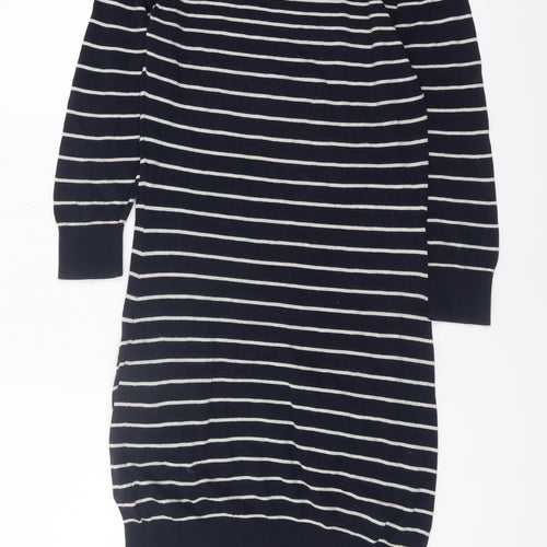 Warehouse Women's Black Striped Pullover Jumper Size 10