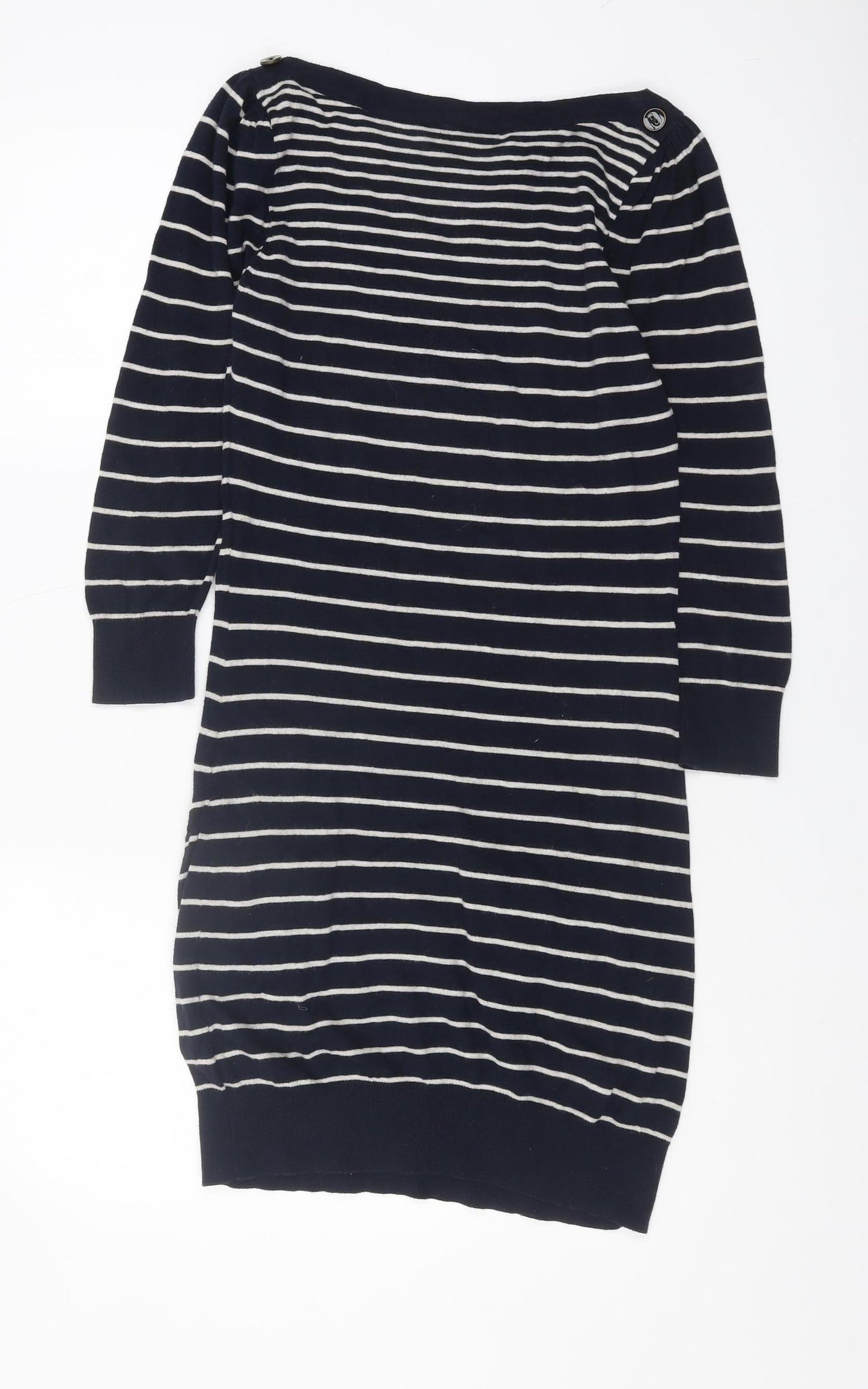 Warehouse Women's Black Striped Pullover Jumper Size 10