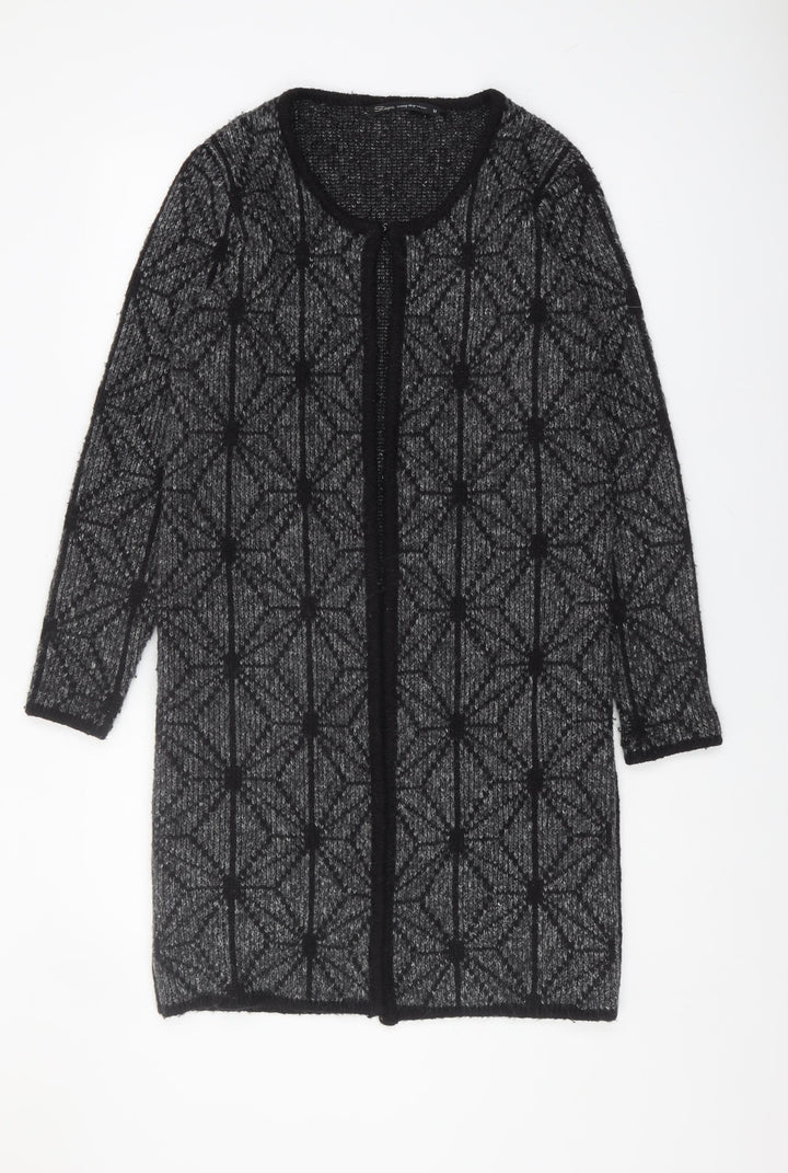 Steps Women’s Black Cardigan Geometric Knit M