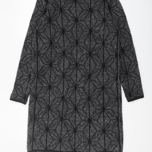 Steps Women’s Black Cardigan Geometric Knit M