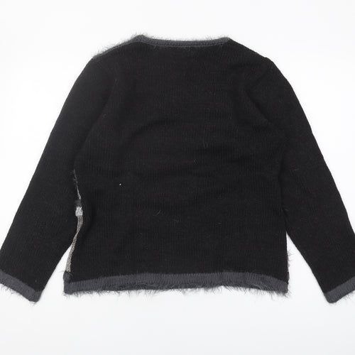 Chianti Women's Black Grey Pullover Jumper Size L