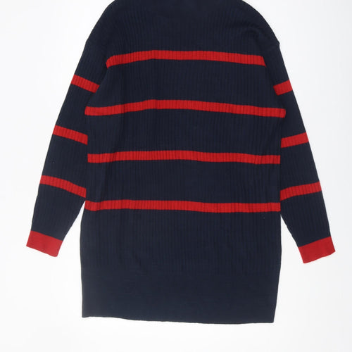 Marks and Spencer Women's Black Striped Pullover Jumper M