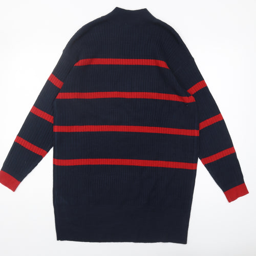 Marks and Spencer Women's Black Striped Pullover Jumper M