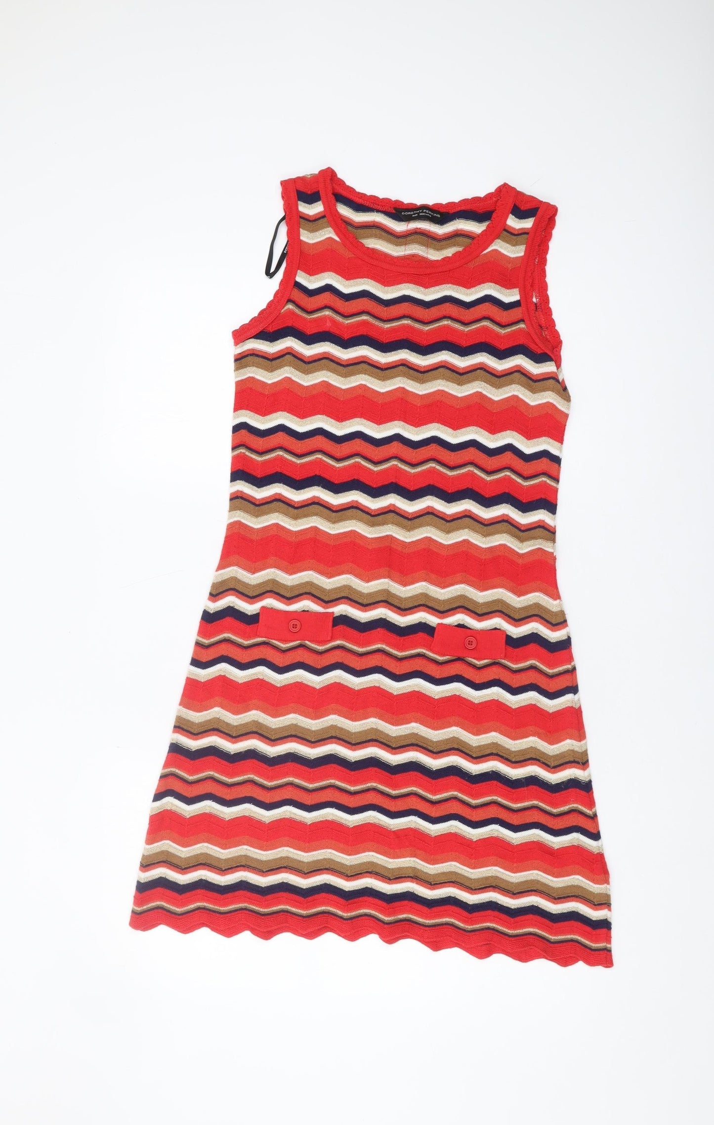 Dorothy Perkins Women's Chevron Shift Dress Size 8