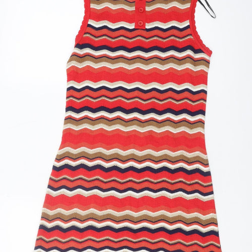 Dorothy Perkins Women's Chevron Shift Dress Size 8