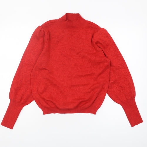 Marks and Spencer Women's Red Pullover Jumper High Neck