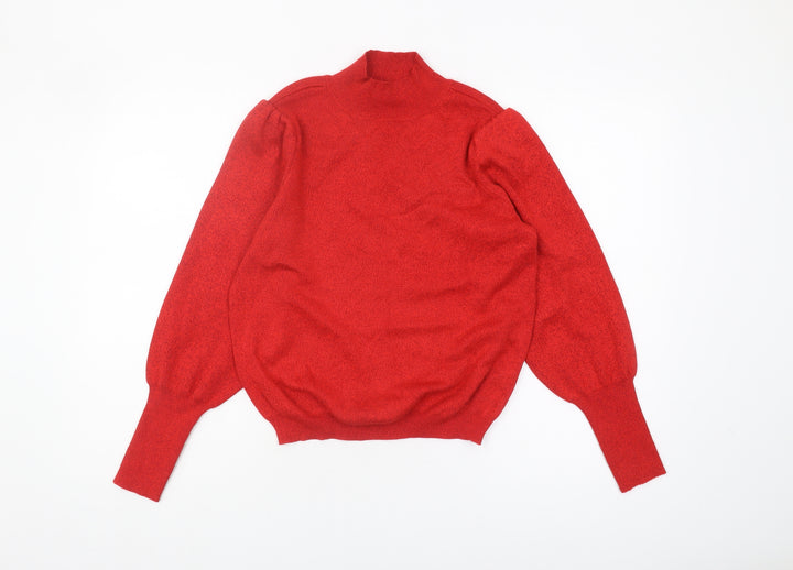 Marks and Spencer Women's Red Pullover Jumper High Neck