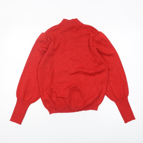 Marks and Spencer Women's Red Pullover Jumper High Neck
