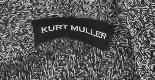 Kurt Muller Women's Grey Cardigan M Collared Style