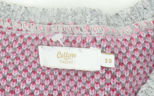 Cotton Traders Women's Grey Cardigan Size 20 Plus