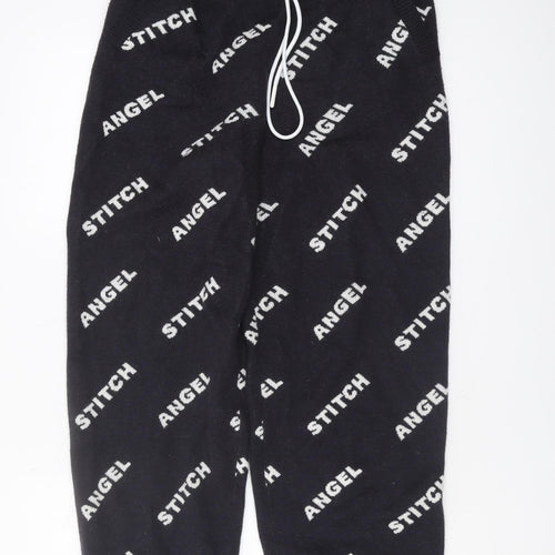 Disney Unisex Black Joggers S - Stitch & Angel