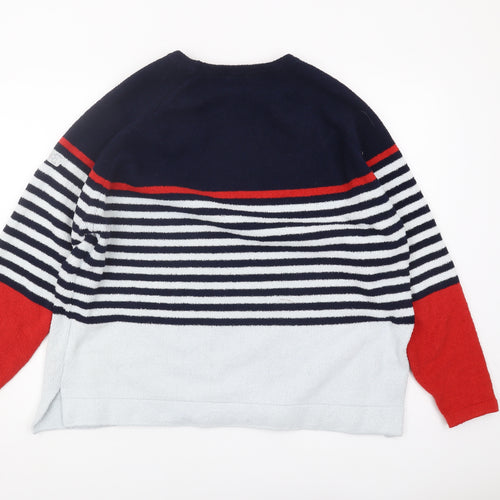 Joules Women's Multicoloured Pullover Striped Jumper Size 18