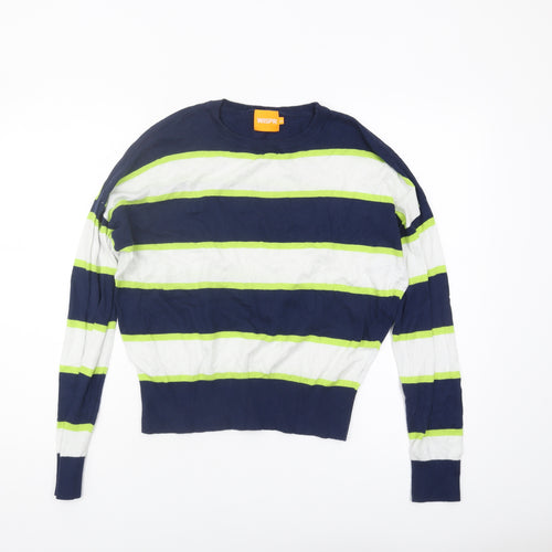 WISPR Women's Multicoloured Striped Pullover Jumper S