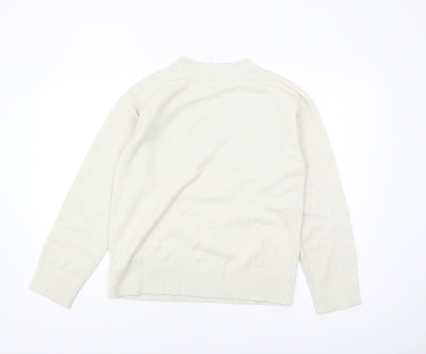 Marks and Spencer Women's Ivory Sequin Jumper - S