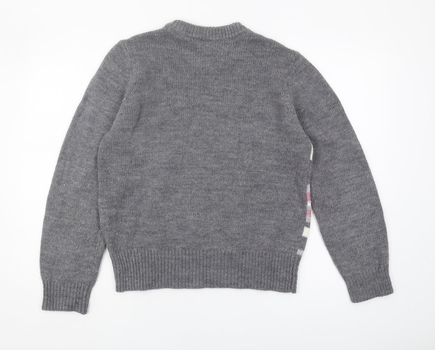 Cotswold Collections Women's Grey Striped Pullover Jumper M