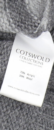 Cotswold Collections Women's Grey Striped Pullover Jumper M