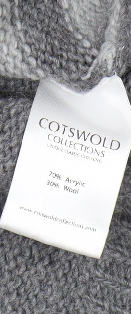 Cotswold Collections Women's Grey Striped Pullover Jumper M