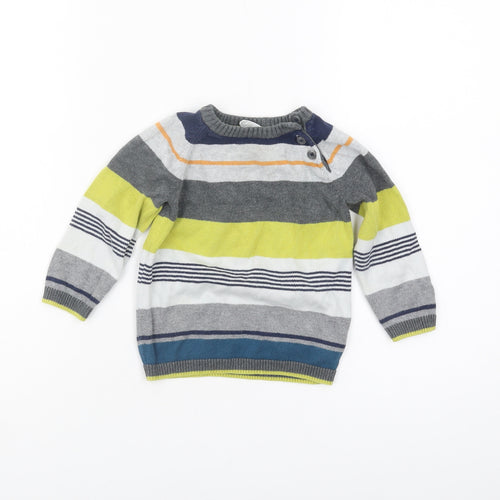 H&M Unisex Baby Multicoloured Striped Pullover Jumper Size 56