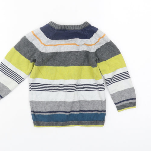 H&M Unisex Baby Multicoloured Striped Pullover Jumper Size 56