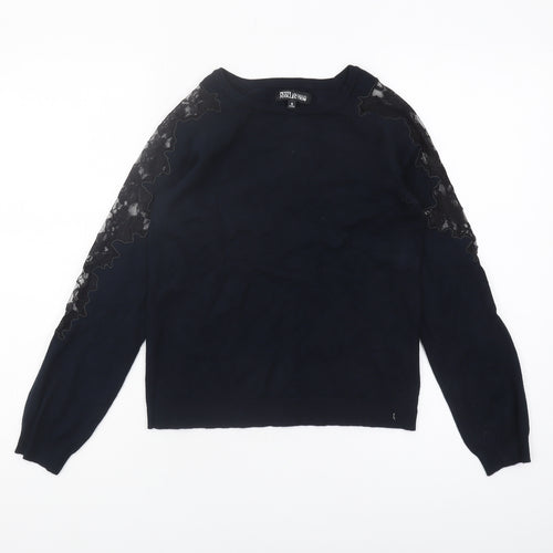 Debenhams Women's Black Pullover Jumper Size 8 Petite