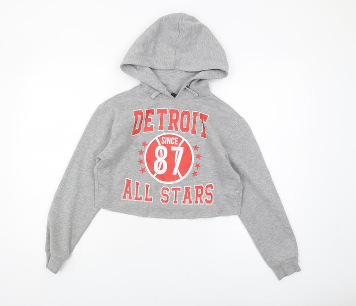 New Look Girls Grey Pullover Hoodie 146 Sports Style
