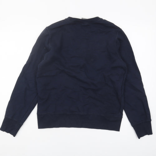Nike Women's Blue Cotton Logo Pullover Sweatshirt L