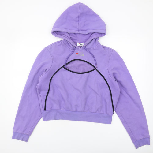 FILA Women's Purple Logo Hoodie Size L