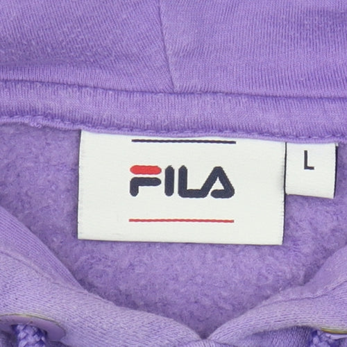 FILA Women's Purple Logo Hoodie Size L