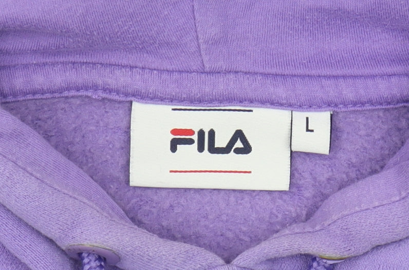 FILA Women's Purple Logo Hoodie Size L