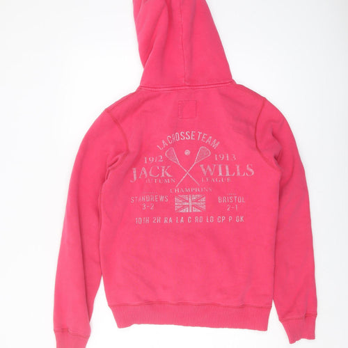 Jack Wills Women's Pink Hoodie UK 12