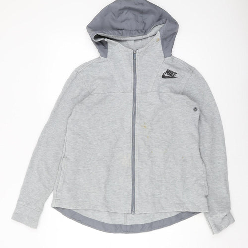 Nike Women's Grey Full Zip Hoodie S