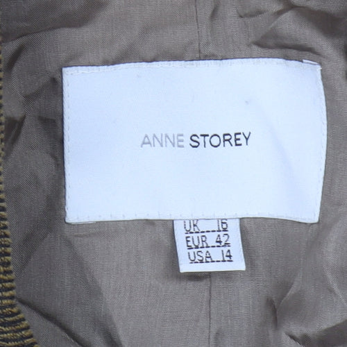 Anne Storey Women’s Brown Blazer, Size 16, Workwear