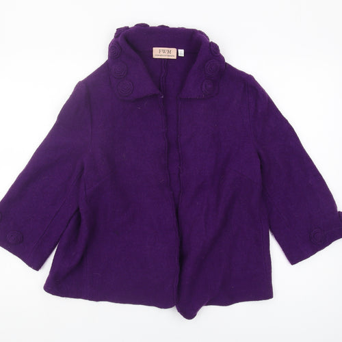 Fenn Wright Manson Women’s Purple Wool Cardigan XL