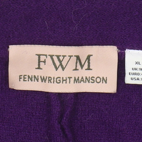 Fenn Wright Manson Women’s Purple Wool Cardigan XL