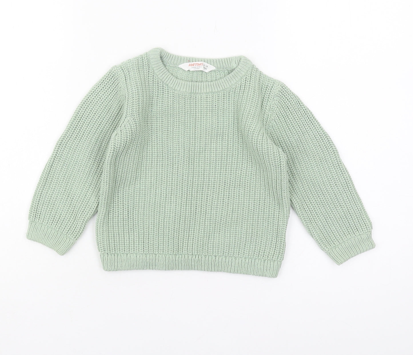 John Lewis Unisex Baby Green Jumper 12-18M Casual Pullover