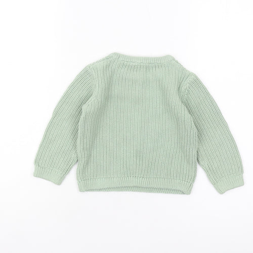 John Lewis Unisex Baby Green Jumper 12-18M Casual Pullover