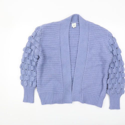 River Island Women's Blue Cardigan XS, Open-Knit