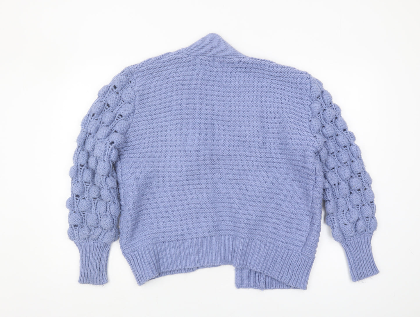 River Island Women's Blue Cardigan XS, Open-Knit