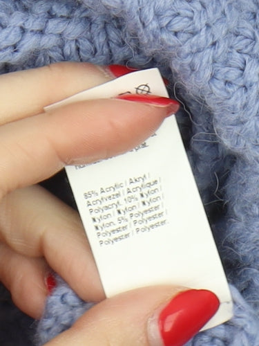 River Island Women's Blue Cardigan XS, Open-Knit