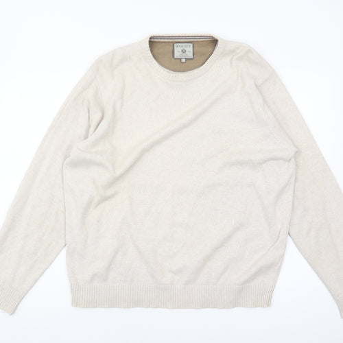 Wolsey Mens Beige Cotton Pullover Jumper Size L