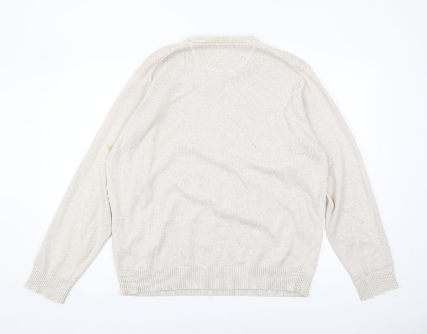 Wolsey Mens Beige Cotton Pullover Jumper Size L