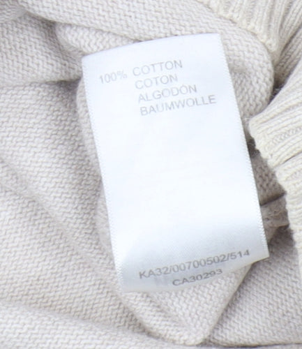 Wolsey Mens Beige Cotton Pullover Jumper Size L