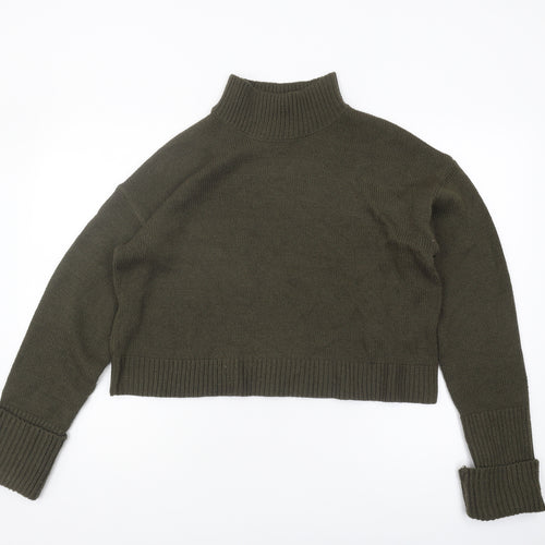 Brave Soul Women's Green Roll Neck Pullover Jumper M