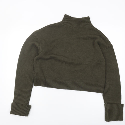 Brave Soul Women's Green Roll Neck Pullover Jumper M