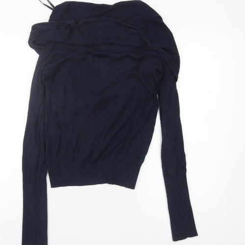 Warehouse Women's Blue Long Sleeve Jumper Size 8