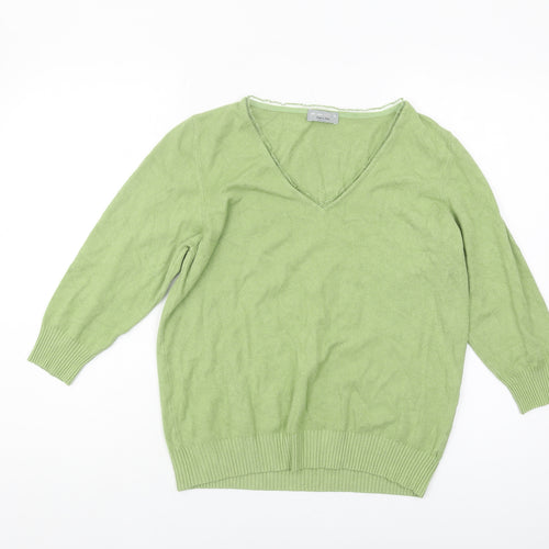 Per Una Women's Green Pullover Jumper Size 18