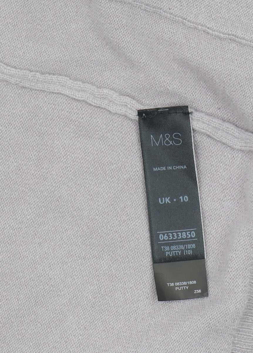 Marks and Spencer Women's Grey Cashmere Cardigan Size 10