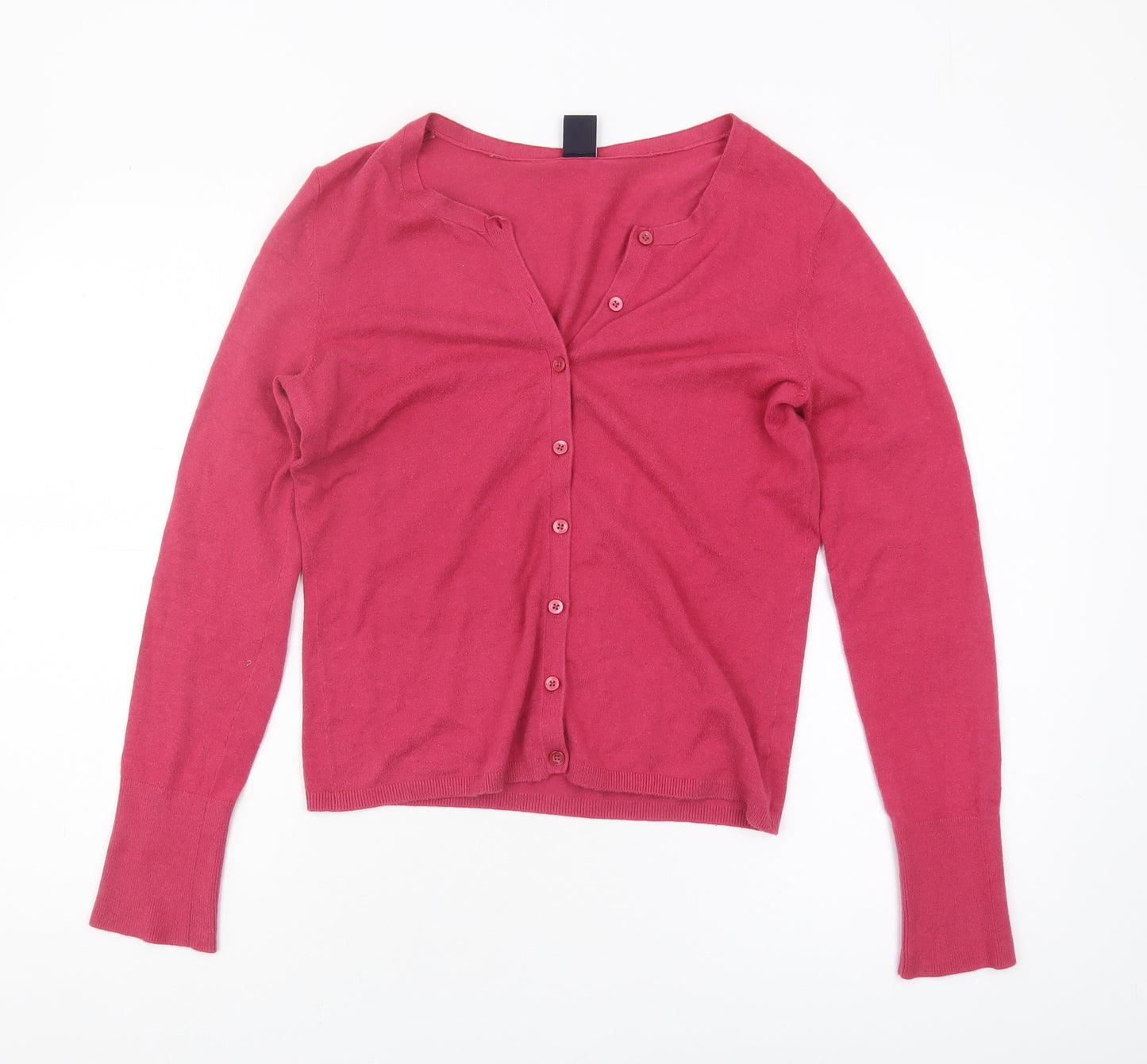 Gap Women's Pink Cardigan M Collared Long Sleeve